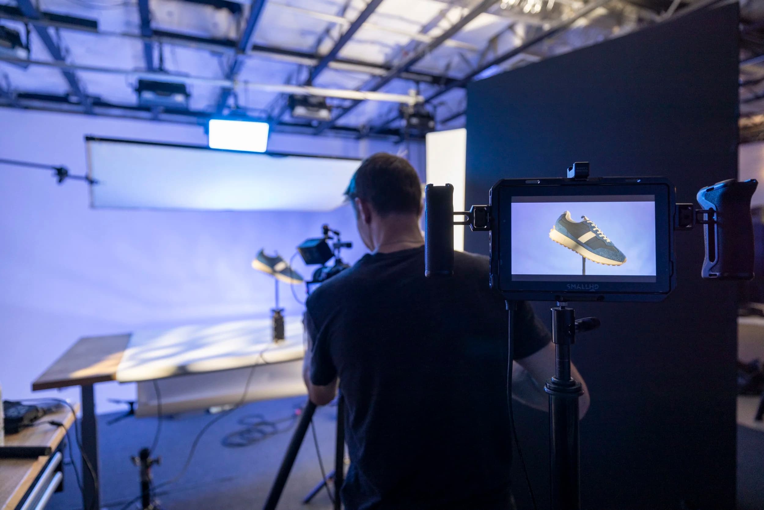 Jesse and Maxwell on set at Summit Studios