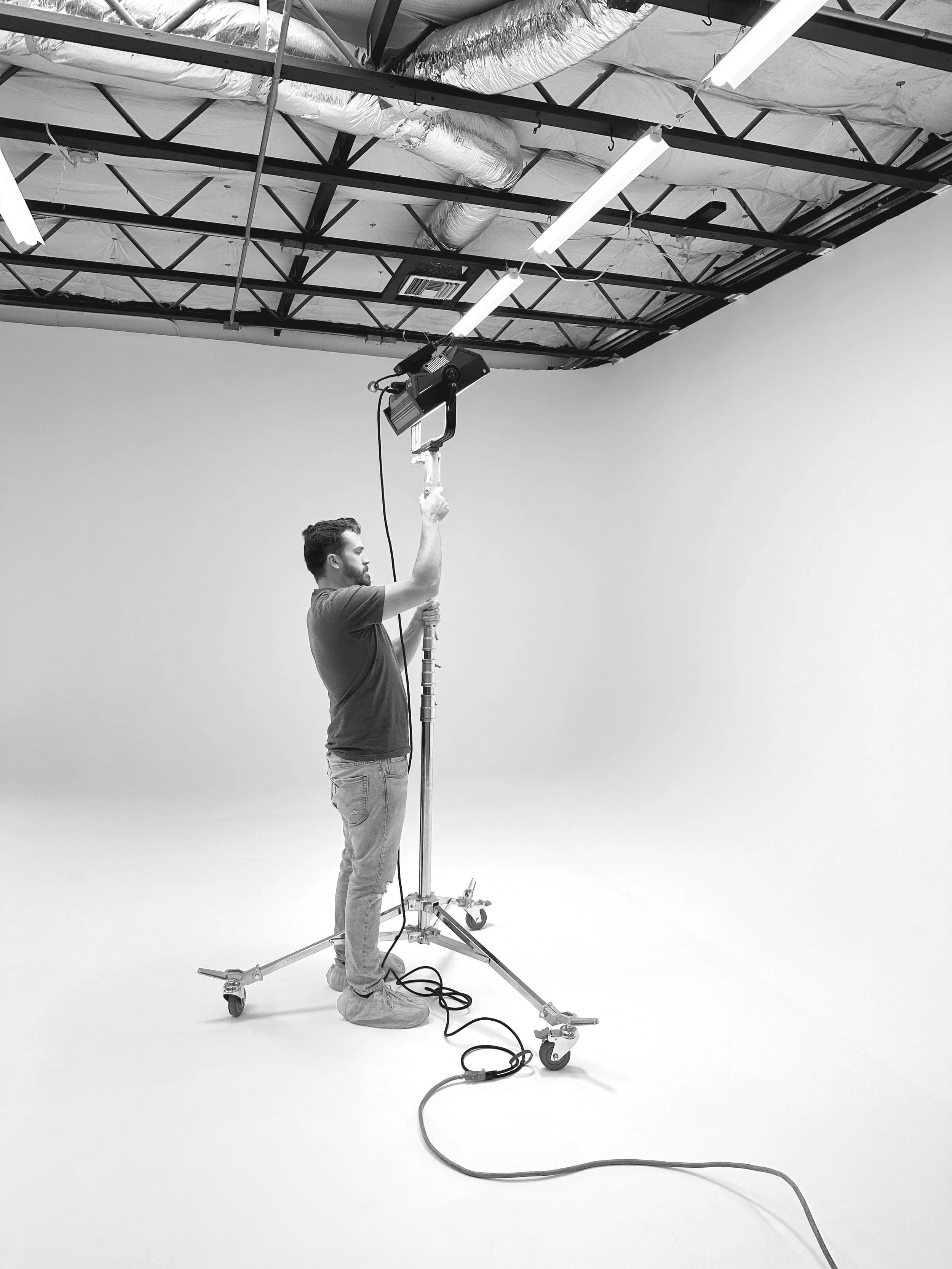 The main production stage set for a shoot at Summit Studios in downtown Santa Barbara